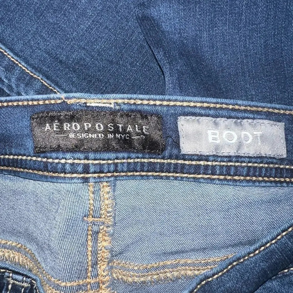 Aeropostale Boot, 6 Short dark wash, bootcut, relaxed fit blue denim ￼￼ - Picture 8 of 10